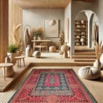 فرش سرو سبز ۷۰۰ شانه طرح کلاسیک در دکوراسیون داخلی لوکس