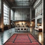 • فارسی: فرش سروستان لاکی ۷۰۰ شانه در دکوراسیون مدرن • English: Sarvestan Laki 700 Reeds Polyester Carpet in modern interior