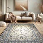 ALT: فرش شیدا کرم ۷۰۰ شانه در دکوراسیون کلاسیک – Sheida cream carpet 700 reeds in classic interior