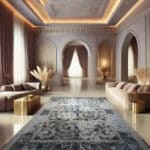 فرش شفق متالیک ۱۲۰۰ شانه نئوکلاسیک در دکوراسیون لوکس