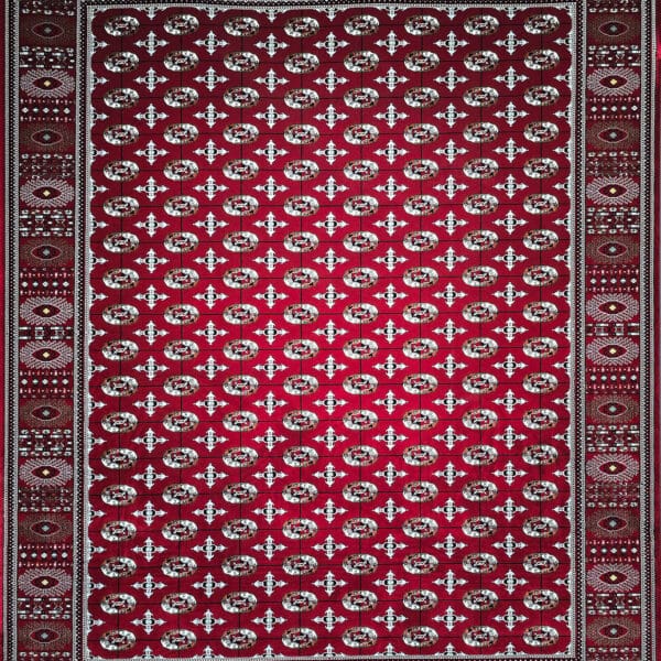 ALT: فرش ترکمان لاکی با نقوش هندسی سنتی – Torkaman Laki rug with geometric tribal motifs